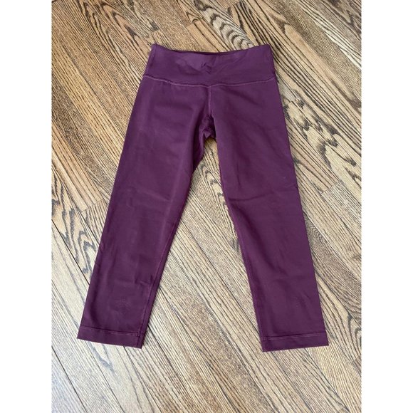Lululemon Wunder Under Crop *Reversible Bordeaux - Picture 1 of 6